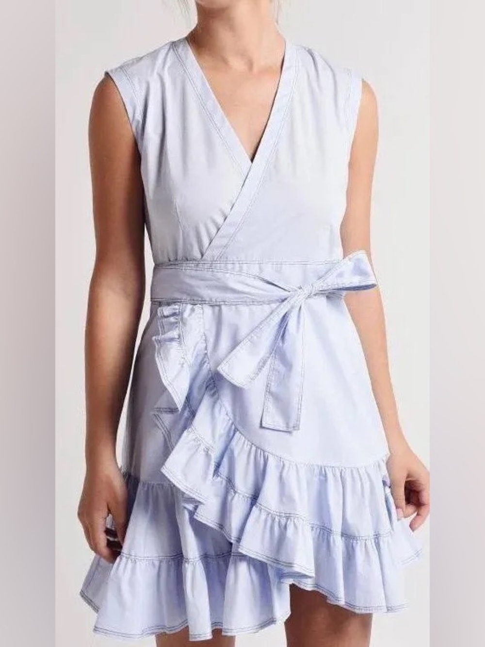 Rebecca Taylor Ruffle Hem Wrap Dress